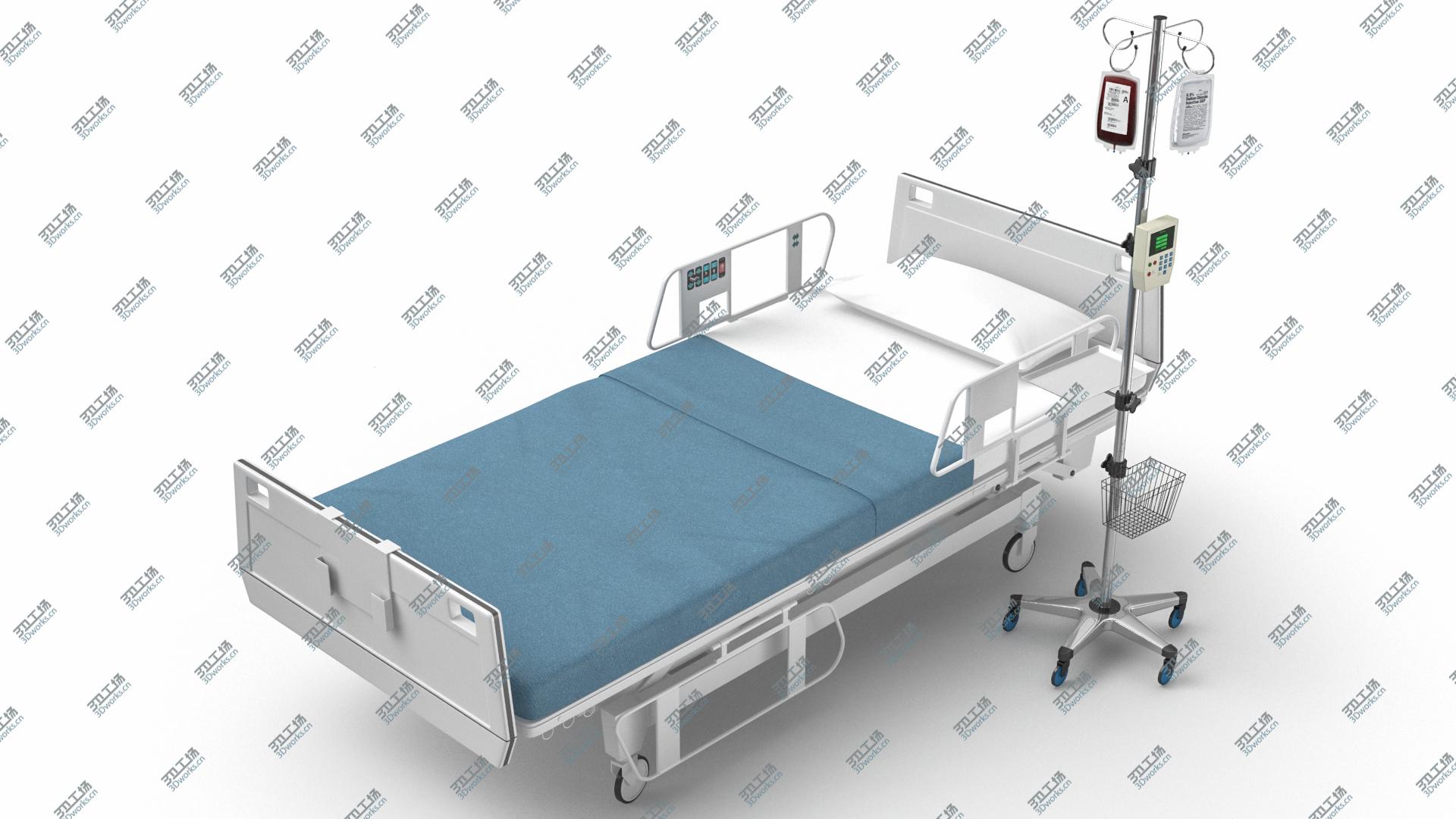 images/goods_img/202105072/3D Hospital Bed WIth IV Stand 3D Model model/4.jpg